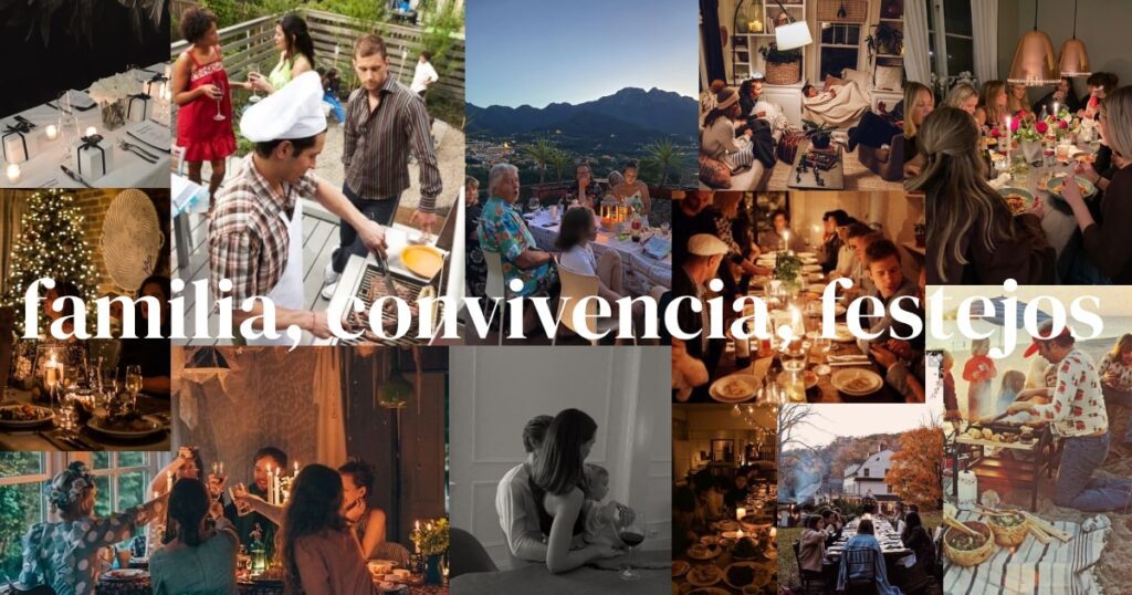 ambiente de familia para tomar vino
